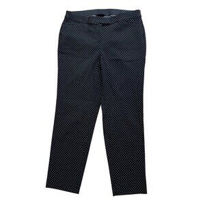 Lane Bryant Outlet Embroidered Polka Dot Pants Womens Size 14 Black White Career